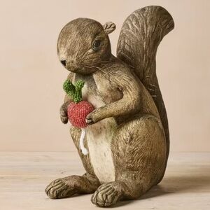 JOHN DERIAN NWT squirrel pillow w/ beaded accents -11”